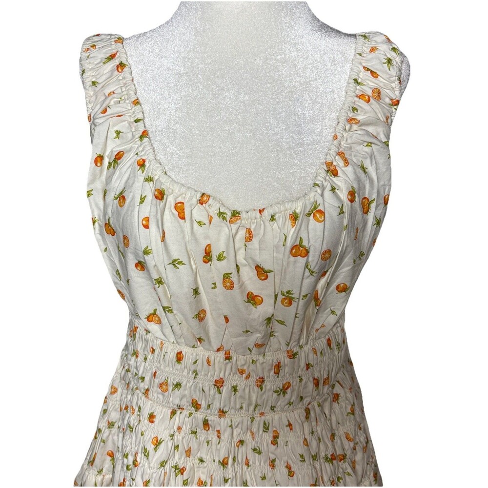 Cottagecore Fruit Print Smocked Sundress - Medium - Picture 2 of 8